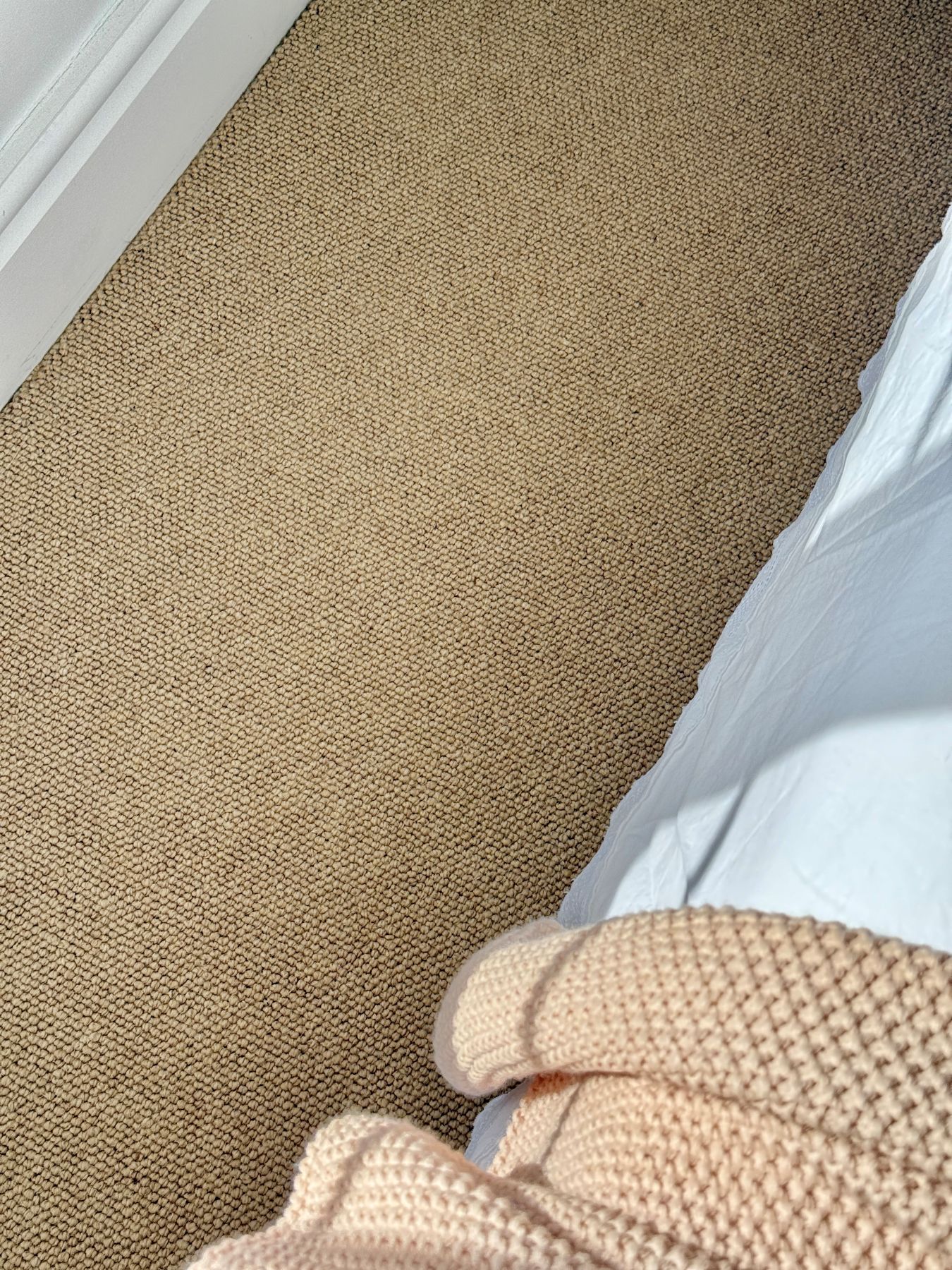 cream loop carpet close up